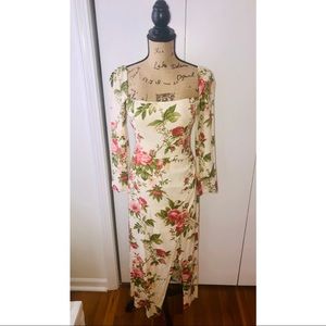 Reformation “Hilda” Long Sleeve Maxi Dress w/ floral Jardin print, Size US4, NWT